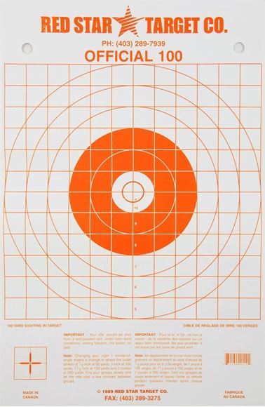 Picture of Red Star Target - Official 100, Orange