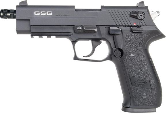 Picture of German Sport Guns (GSG) FireFly Rimfire DA/SA Semi-Auto Pistol - 22 LR, 4.7", Black, Aluminum Alloy Slide & Polymer Frame, Black Ploymer Grips, 10rds, Fixed 3-Dots Sights