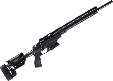Picture of Tikka T3X Tactical A1, Bolt Action Rifle - 308 Win, 24", Matte Black, Semi-Heavy Contour, Threaded, Modular Chassis W/ 13.5" M-LOK Fore-End & Folding Stock w/Adjustable Cheek Piece, Full Aluminum Bedding,10rds, Full length Optic Rail