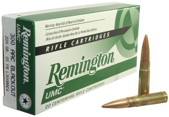 Picture of Remington Premier Centerfire Rifle Ammo - 300 AAC Blackout (7.62x35mm), 220Gr, Sub-Sonic, Open-Tip Flat Base, 200rds Case, 1050FPS