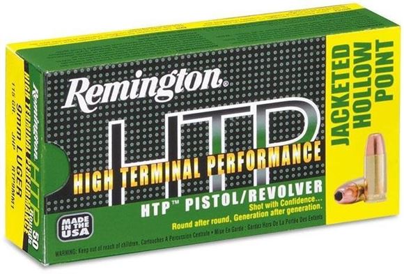 Picture of Remington HTP, High Terminal Performance Pistol/Revolver Handgun Ammo - 38 Special +P, 125Gr, Semi-Jacketed Hollow Point, 50rds Box, 945fps