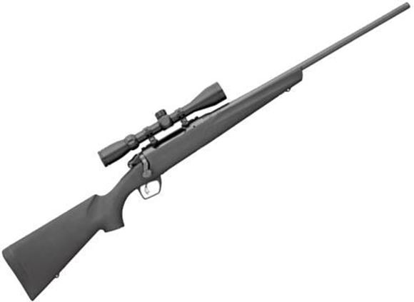 Picture of Remington Model 783 Scoped Bolt Action Rifle - 243 Win, 22", Carbon Steel, Button Rifled, Matte Black, Magnum Contour, Black Synthetic Stock, Pillar-Bedded, 4rds, CrossFire Adjustable Trigger, SuperCell Recoil Pad, w/3-9x40mm Scope