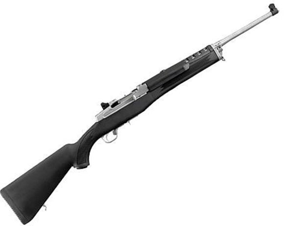 Picture of Ruger Mini-Thirty Semi-Auto Rifle - 7.62x39mm, 18.50", Matte, Stainless Steel, Black Synthetic Stock, 5rds, Blade Front & Adjustable Rear Sights