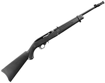 Picture of Ruger 10/22 Takedown Rimfire Semi-Auto Rifle - 22 LR, 16.62", Threaded w/Flash Suppressor, Satin Black, Alloy Steel, Black Synthetic Stock, 10rds, Gold Bead Front & Adjustable Rear Sights, w/5.11 Backpack