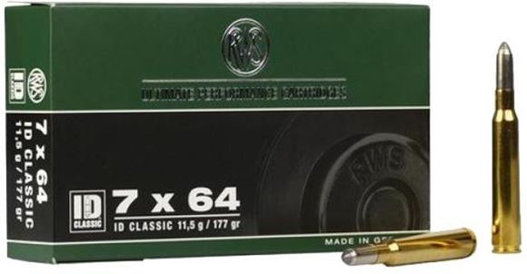Picture of RWS Rottweil ID Classic Hunting Rifle Ammo - 7x64, 177Gr, Soft Point Double Core, 20rds Box