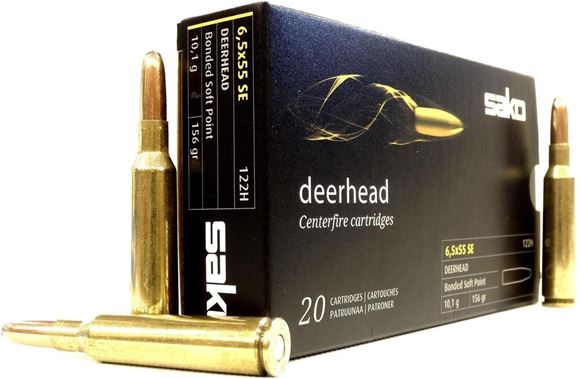 Picture of Sako Rifle Ammo - 6.5 Creedmoor, 156Gr, Deerhead Bonded Soft Point (123H), 20rds Box