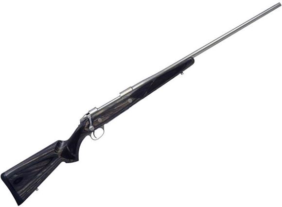 Picture of Sako 85 Hunter Laminated Stainless (Grey Wolf) Bolt Action Rifle - 300 Win Mag, 24-3/8", Stainless Steel, Cold Hammer Forged Light Hunting Contour Barrel, Grey Laminated Matte Oil Walnut Stock w/Palm Swell, 4rds, 2-4lb Adjustable Trigger