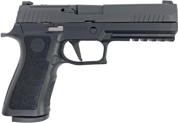 Picture of SIG SAUER P320 X-Series Striker Action Semi-Auto Pistol - 9mm, 4.7", Nitron Stainless Steel, Black Polymer Grip Module, 2x10rds, X-Ray 3 Sights, Rail, Optic Ready, Long Dust Cover