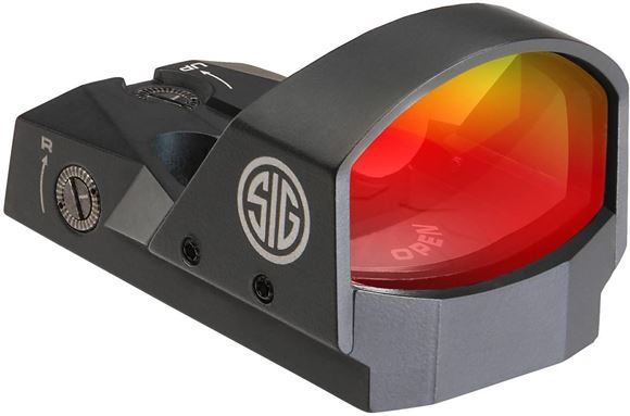 Picture of Sig Sauer Romeo1 Reflex Sight - 1x30mm, 3-MOA Dot, Red, 1-MOA Adjustment, Black, Pistol Mount Kit