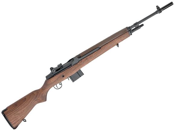 Picture of Springfield Armory M1A Standard Semi-Auto Rifle - 7.62x51mm NATO/308 Win, 22", 1:11", Carbon Steel, Parkerized, Walnut Stock, 5rds, Standard Military Post Front & Military Aperture Adjustable Rear Sights, 2-Stage Military Trigger