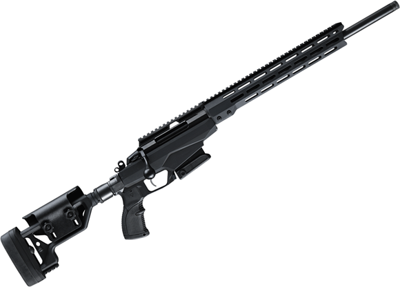 Picture of Tikka T3X Tactical A1, Bolt Action Rifle - 6.5 Creedmoor, 24", Matte Black, Semi-Heavy Contour, Threaded, Modular Chassis W/ 13.5&#29; M-LOK Fore-End & Folding Stock w/Adjustable Cheek Piece, Full Aluminum Bedding,10rds, Full length Optic Rail