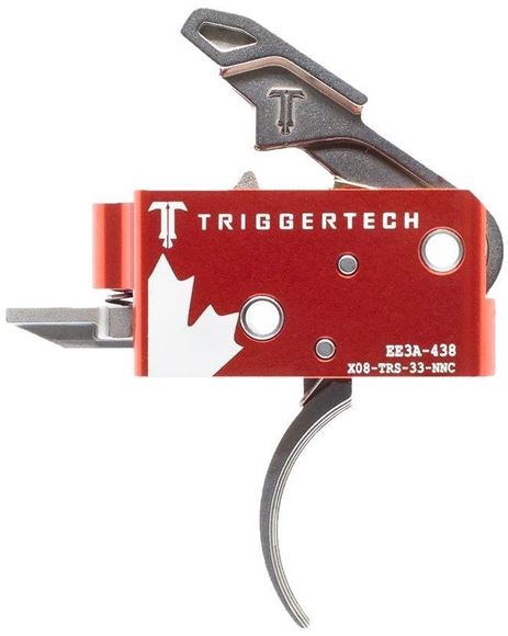Picture of Trigger Tech, AR15 Trigger - Competitive Frictionless Trigger, Curved, Short Two Stage, Fixed 3.5lbs, Small Pin, Canada Day Edition