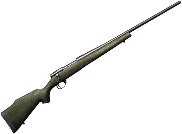 Picture of Weatherby Vanguard Exclusive DBM Bolt Action Rifle - 270 Win, 24", Cold Hammer Forged Barrel, Blued, Monte Carlo Green Composite Stock w/Black Webbing, 3rds, Two-Stage Trigger