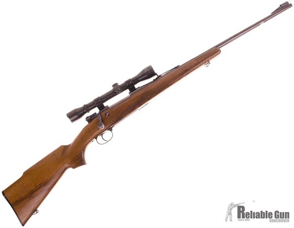 Picture of Used Globe Firearms Co Mauser 93 Bolt-Action 308 Win, With Weaver K4-F Scope, Stock Repair Near Trigger, Otherwise Good Condition