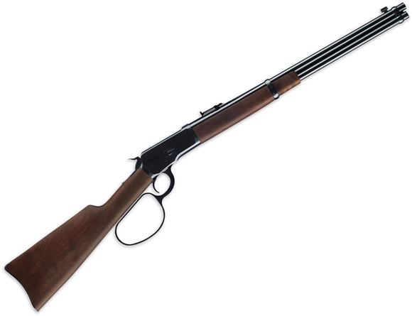 Picture of Winchester Model 1892 Large Loop Lever Action Carbine - 44 Rem Mag, 20", Sporter Contour, Brushed Polish, Satin Grade I Black Walnut Stock w/Barrel Band, 10rds, Brass Blade Front & Ladder Rear Sights