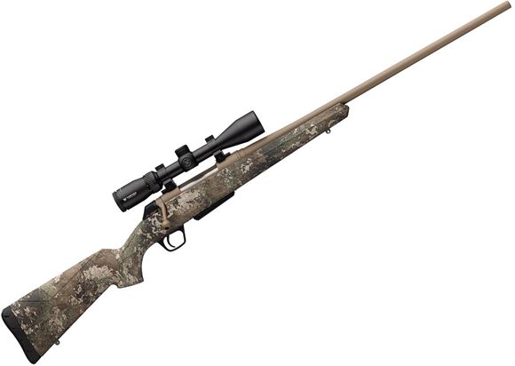 Picture of Winchester XPR Hunter Strata Bolt Action Rifle - 6.5 Creedmoor, 22", Scope Combo With Vortex Crossfire II 3-9x40mm, Permacote FDE Finish, True Timber Strata Camo Stock, 4rds