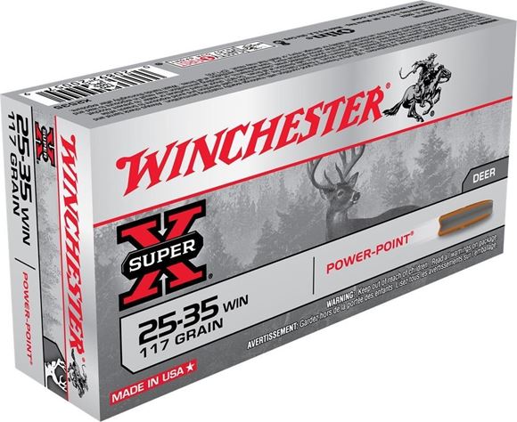 Picture of Winchester Super-X Power-Point Rifle Ammo - 25-35 Win, 117gr, Power Point, 20rds Box