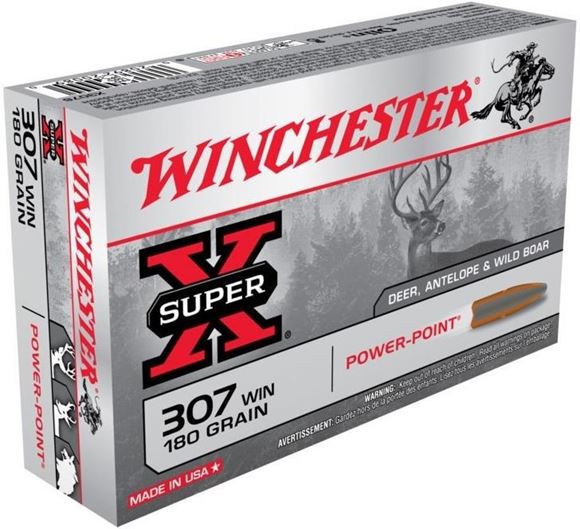 Picture of Winchester Super-X Power-Point Rifle Ammo - 307 Win, 180Gr, Power-Point, 20rds Box