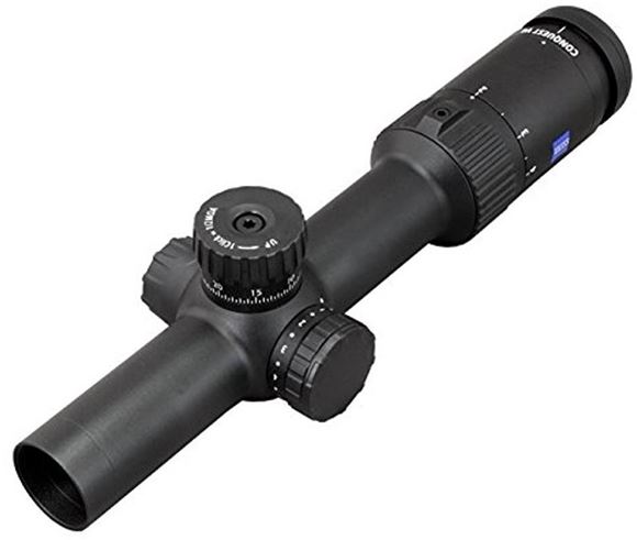 Picture of Zeiss Hunting Sports Optics, Conquest V4 Riflescope - 1-4x24mm, 30mm, Illuminated ZQAR Reticle (#62), ASV Elevation Turret, 1/2 MOA Click Adjustment, Matte Black