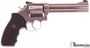 Picture of Used Smith & Wesson (S&W) 686 Stainless Revolver, 357 Mag, 6'' Barrel, Pachmayr Rubber Grips & Original Wood Grips, Tuned Trigger, Adjustable Sight, Original Box, Very Good Condition