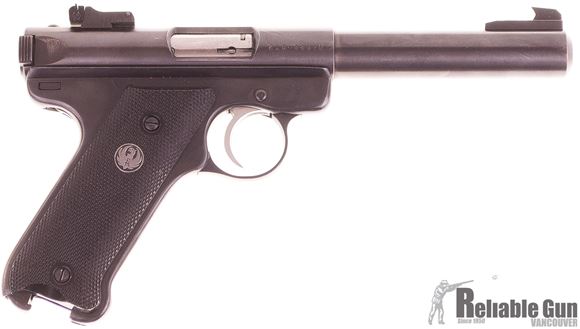 Picture of Used Ruger Mark II Semi Auto Pistol, 22 LR, 5.5'' Bull Barrel, Target Sights, 2 Magazines, Good Condition