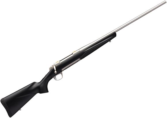 Picture of Browning X-Bolt Stainless Stalker Bolt Action Rifle - 30-06 Sprg, 22", Sporter Contour, Matte Stainless, Gray Non-Glare Finish Composite Stock, 4rds, Adjustable Feather Trigger