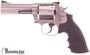Picture of Used Smith & Wesson (S&W) Model 686-6 DA/SA Revolver - 357 Mag, 4-1/4", Satin Stainless Steel Frame & Cylinder, Medium Frame (L), Synthetic Grip, 6rds, Red Ramp Front & Adjustable White Outline Rear Sights. Like new condition w/Extra Woodgrips