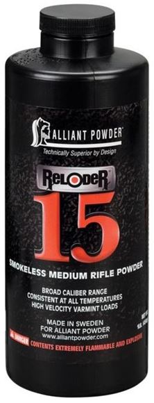 Picture of Alliant Smokeless Rifle Powder - Reloader 15, 1lb