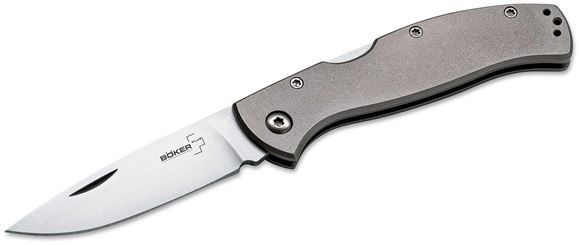Picture of Boker Plus Folding Blade Knives - Titan Drop 2 Folding Blade Knife, 2.4", 440C Stainless, Back Lock, Titanium Handles, 1.3 oz