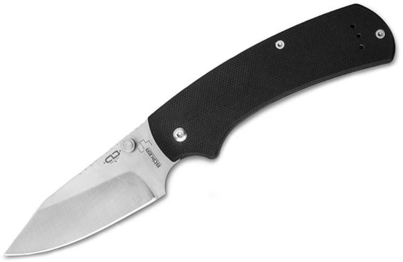 Picture of Boker Plus Folding Blade Knives - CLB XS Satin Folding Blade Knife, 3", 440C Stainless, Slip Joint, Black G10 Handles, 4.0 oz