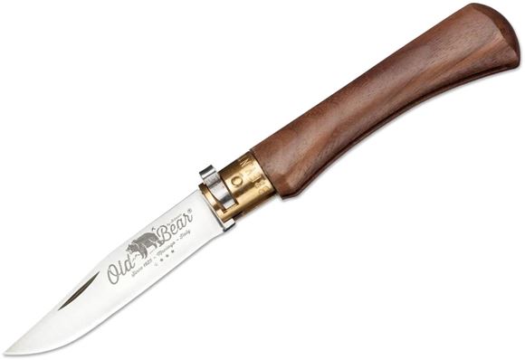 Picture of Boker Antonini Folding Blade Knives - Old Bear M Walnut Folding Blade Knife, 420 Steel, 3.1", Twist Lock