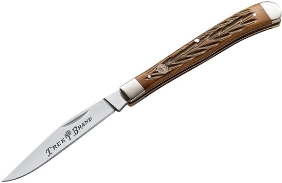 Picture of Boker Traditional Series Folding Blade Knives - Slim Line Trapper Folding Blade Knife, Stainless Steel, 3.25"