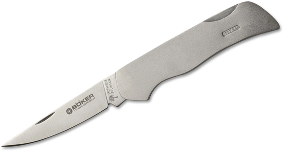 Picture of Boker Folding Blade Knives - Titan II Folding Blade Knife, 2.4", 4034 Steel, Back Lock, Titanium Handles, 1.1 oz