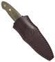 Picture of Boker Fixed Blade Knives - Cub Fixed Blade Knife, 3.8", N690 Steel, Green Micarta Handles, Leather Sheath, 4.6 oz