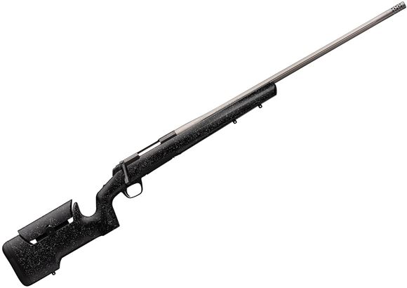Picture of Browning X-Bolt Max Long Range Bolt Action Rifle - 6.5 Creedmoor, 26" Stainless Fluted Heavy Sporter Barrel, Composite Adjustable Stock, Black and Grey Splatter Texture, Muzzle Brake and Thread Protector, 4rds