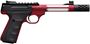 Picture of Browning Buck Mark Lite Plus Competition Red Flute Rimfire Semi-Auto Pistol - 22 LR, 5-9/10", Red Alloy Receiver, Steel Barrel w/ Fluted Alloy Sleeve, Suppressor Ready w/ Muzzle Brake, Ultragrip FX Black Rubber Overmolded Grip, 10rds, Fiber Optic Front &