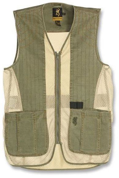 Picture of Browning Outdoor Clothing, Shooting Vests - Rhett Shooting Vest - Oliver/Tan, L
