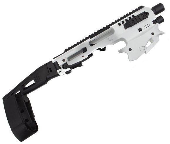 Picture of CAA - MCK Micro Conversion Kit (NFA) - Composite Chassis for Glock 17,19,19x,22,23,31,32,G45, Ambidextrous, Integral Charging Handle, Top & Side Rails, Folding Buttstock, White