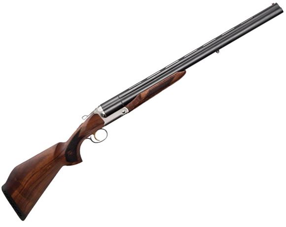 Picture of Charles Daly Triple Crown, Triple Barrel Shotgun - 12Ga, 3", 28", Blued, Oiled Checkered Walnut, 3rds, Fixed Fluorescent Front Sight, Rem Choke Thread MC-5 (SK,IC,M,IM,F)