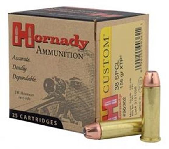 Picture of Hornady Custom Handgun Ammo - 38 Special, 158Gr, XTP, 25rds Box