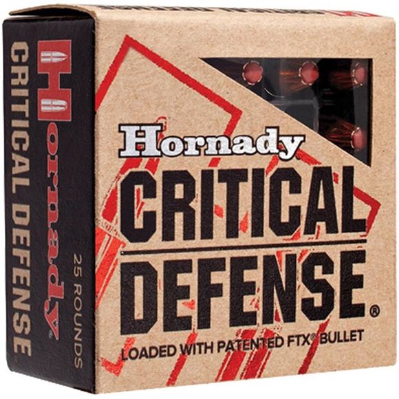 Picture of Hornady Critical Defense Handgun Ammo - 40 S&W, 165Gr, FTX, 20rds Box