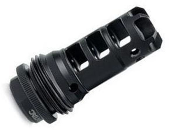 Picture of LANTAC Muzzle Devices, Brakes - Dragon Muzzle Brake w/ Silenceco ASR Mount, For AR15/M16/M4 Rifles, 5.56x45mm, Hardened Milspec Steel, Nitride Finish, 1/2-28 UNEF R/H Thread