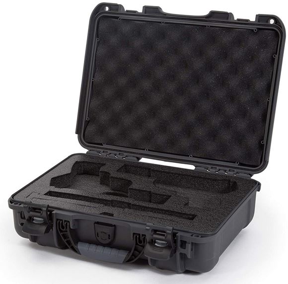 Picture of Nanuk Professional Protective Cases - Classic Double Pistol Case, Pre-cut Foam, Waterproof & Impact Resistant, 14.3" x 11.1" x 4.7", Graphite