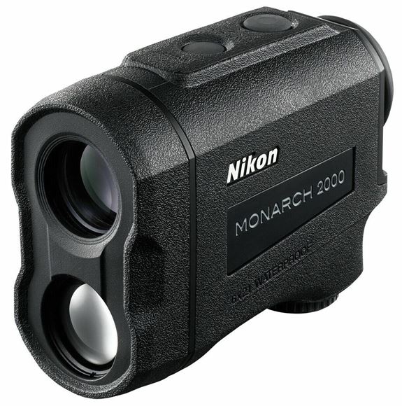Picture of Nikon Sport Optics Rangefinders - Monarch 2000 Laser Rangefinder, 6x21mm, 8-2000yds, Tru-Target Priority System and ID, Waterproof/Fogproof, Black, CR2 Lithium Battery