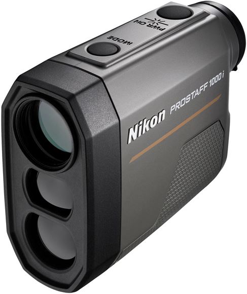 Picture of Nikon Sport Optics Rangefinders - Prostaff 1000i Laser Rangefinder, 6x20mm, 910Meters/ 1000Yds,ID (Incline/Decline) Technology, First & Distant Target Priority, Waterproof/Fogproof, Black, CR2 Lithium Battery