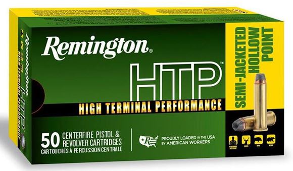 Picture of Remington HTP, High Terminal Performance Pistol/Revolver Handgun Ammo - 357 Mag, 158Gr, Semi-Jacketed Hollow Point, 50rds Box, 1235fps