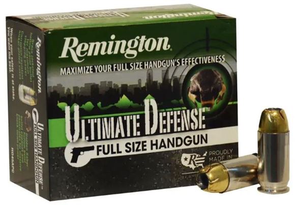 Picture of Remington HD Ultimate Home Defense Pistol & Revolver Handgun Ammo - 45 Auto +P, 185Gr, Golden Saber BJHP, 20rds Box