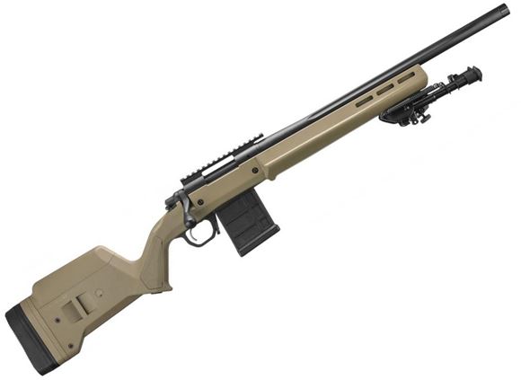 Picture of Remington Model 700 Magpul Enhanced Bolt Action Rifle - 6.5 Creedmoor, 20", Heavy-Contour Fluted Barrel, 5/8-24 Threaded, 1:8", Black Cerakote, FDE Magpul Hunter Stock, 10rds, X-Mark Pro Adjustable Trigger