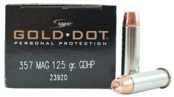 Picture of Speer Gold Dot Personal Protection Handgun Ammo - 357 Mag, 125Gr, GDHP, 20rds Box