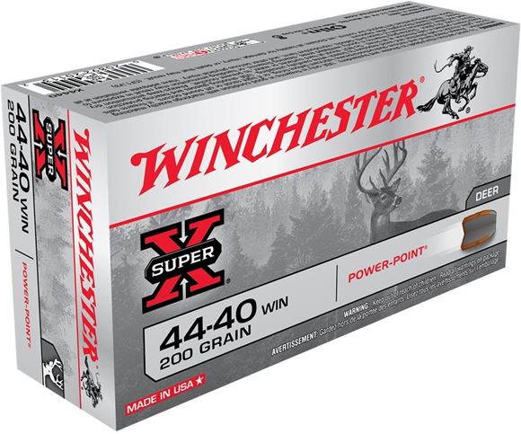 Picture of Winchester Super-X Power-Point Rifle Ammo - 44-40 Win, 200Gr, Power-Point, 50rds Box